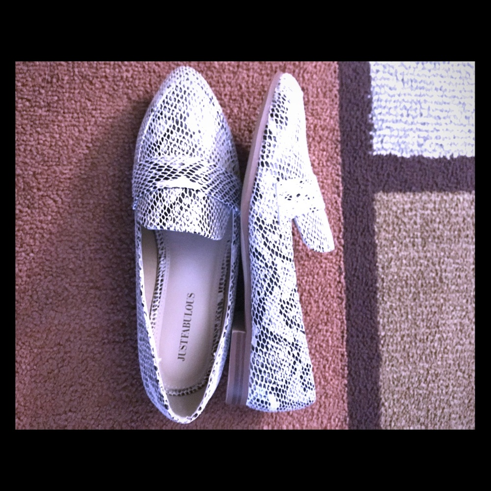 loafers , snake print